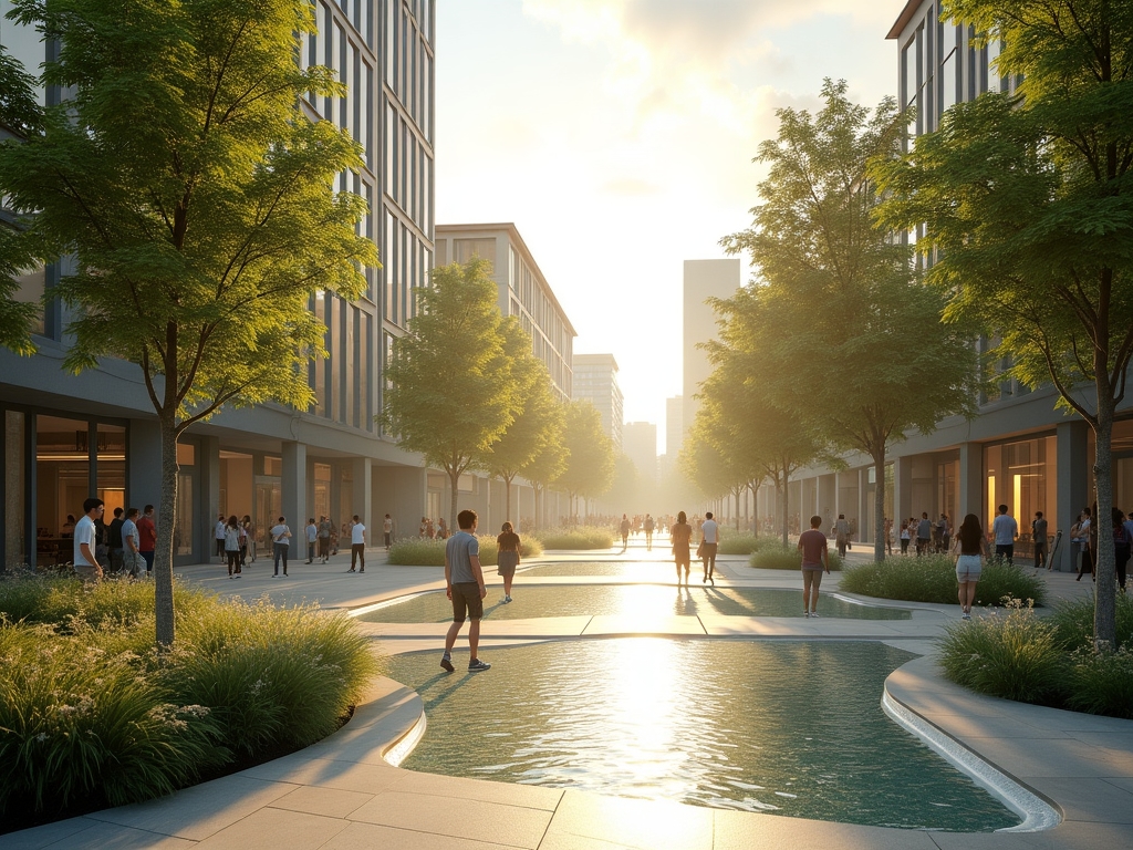 Parametrisch optimierter öffentlicher Platz in München mit Mikroklima-Management